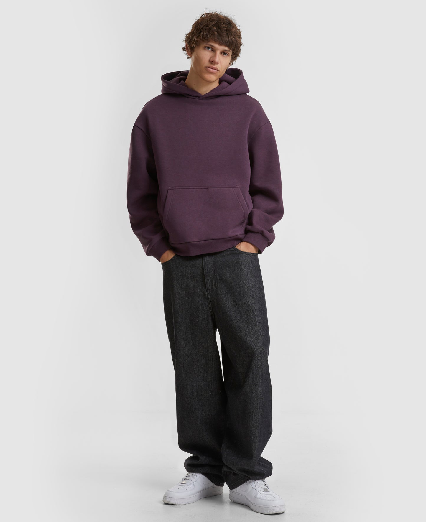 BASIC HOODIE - PLUM