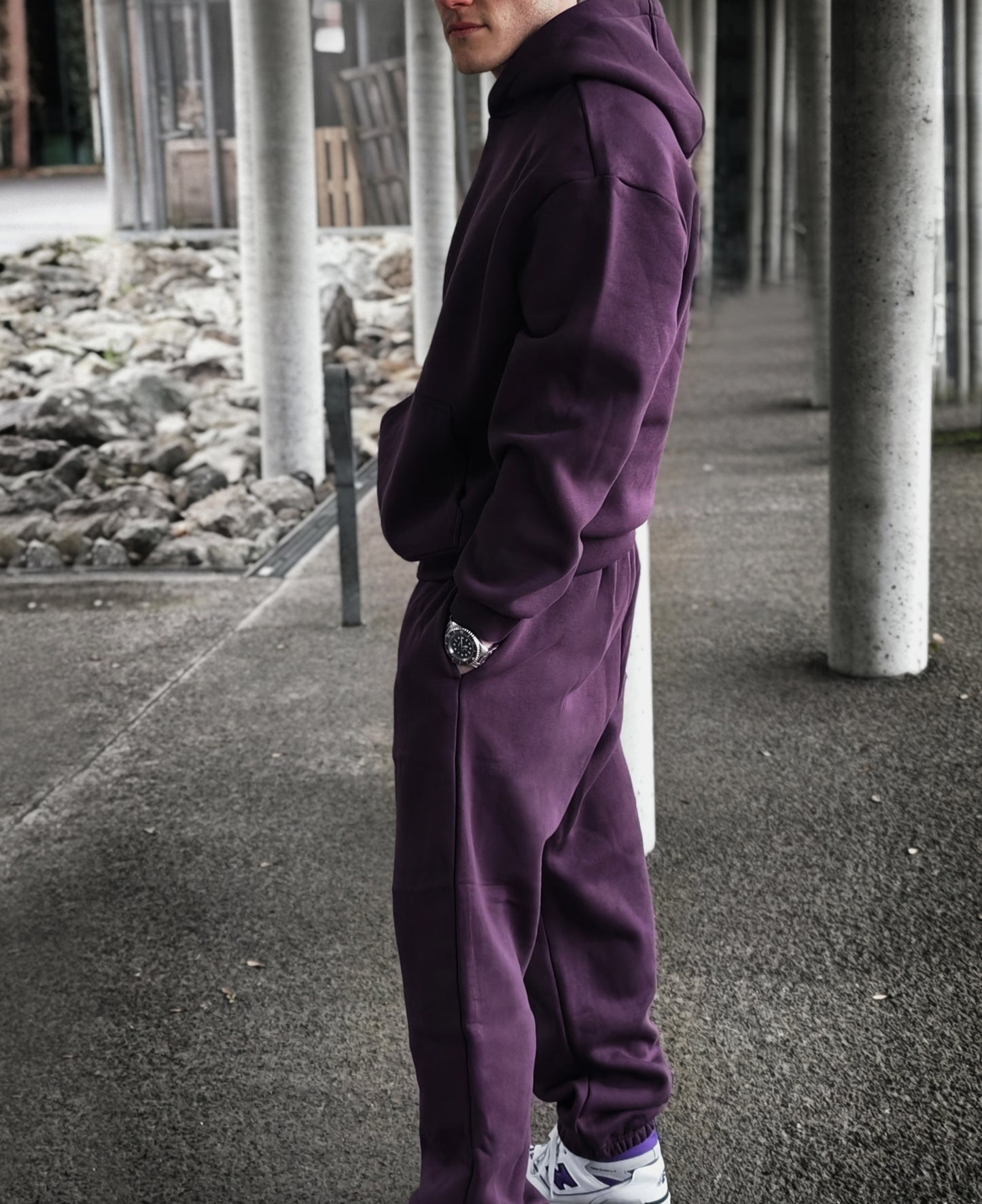 BASIC HOODIE - PLUM