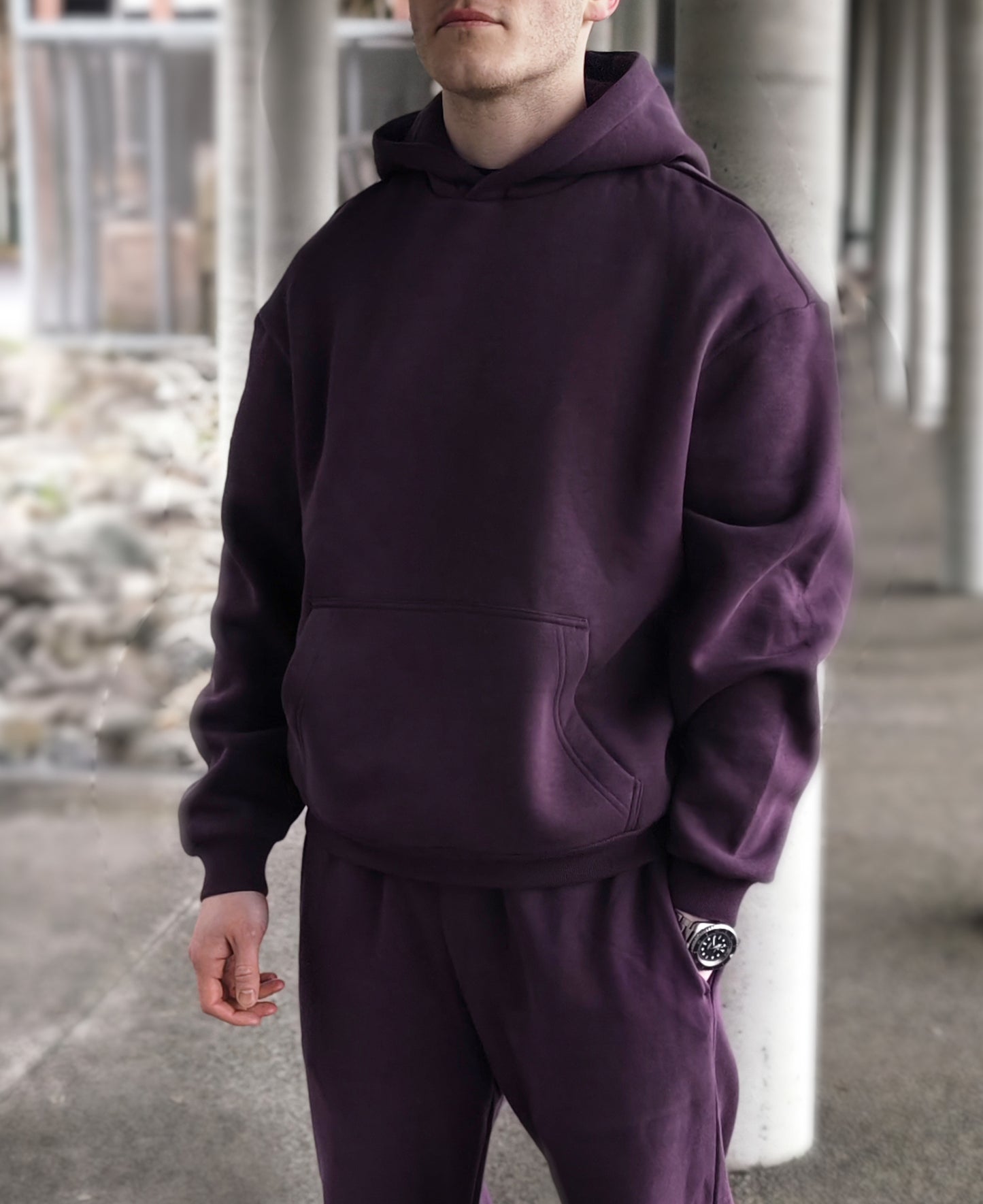 BASIC HOODIE - PLUM