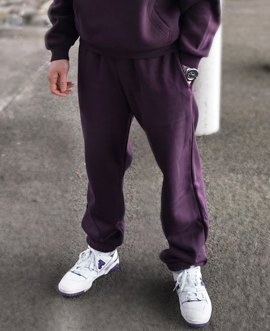 BASIC SWEATPANTS - PLUM